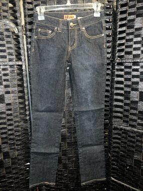 Vintage rare Y2K HiP jeans size 1 Dark Indigo Skinny Jeans Contrast Stitching